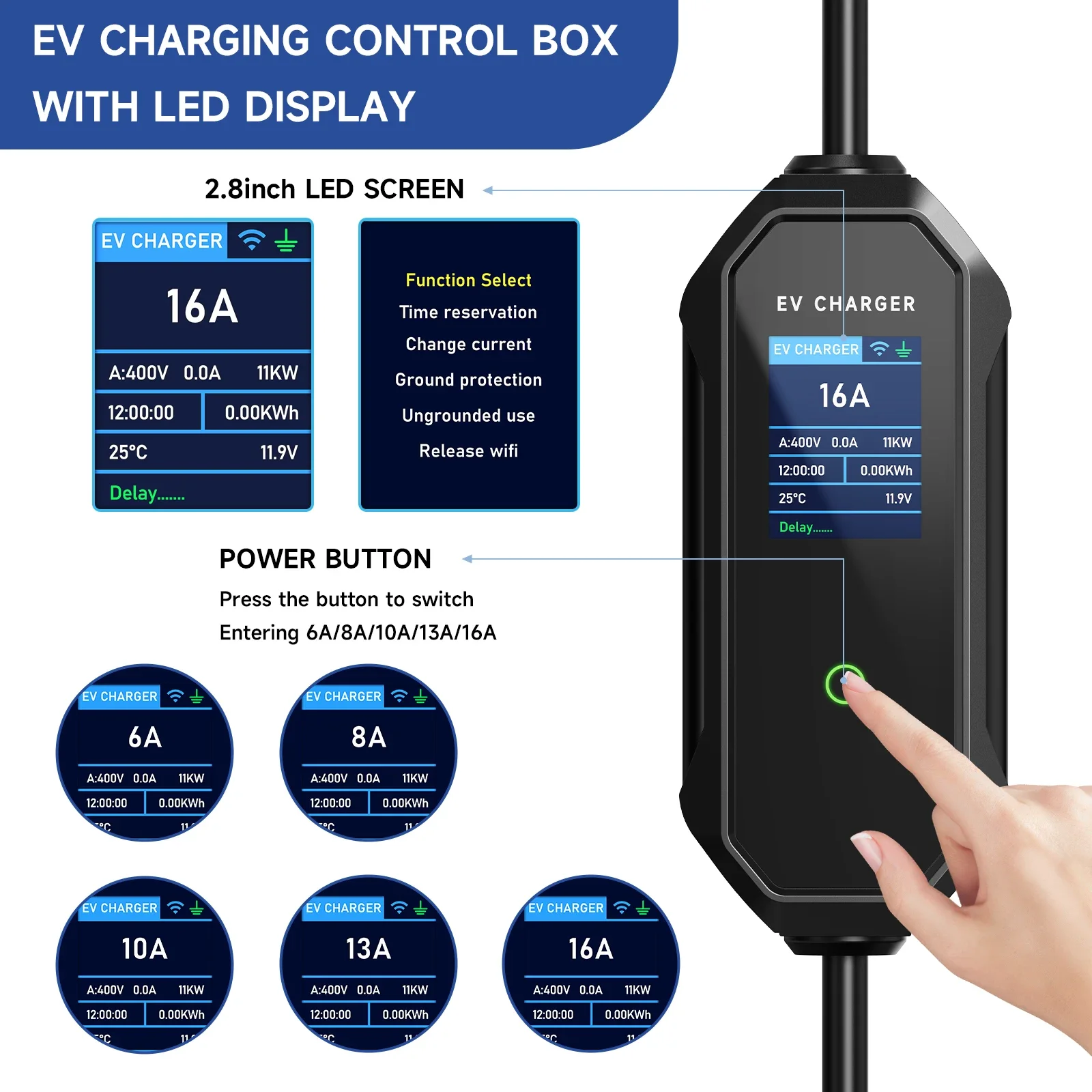 AFEEV Przenośna ładowarka EV t – Type 2 Portable Ev Charger 11Kw Cee recenzja i cena