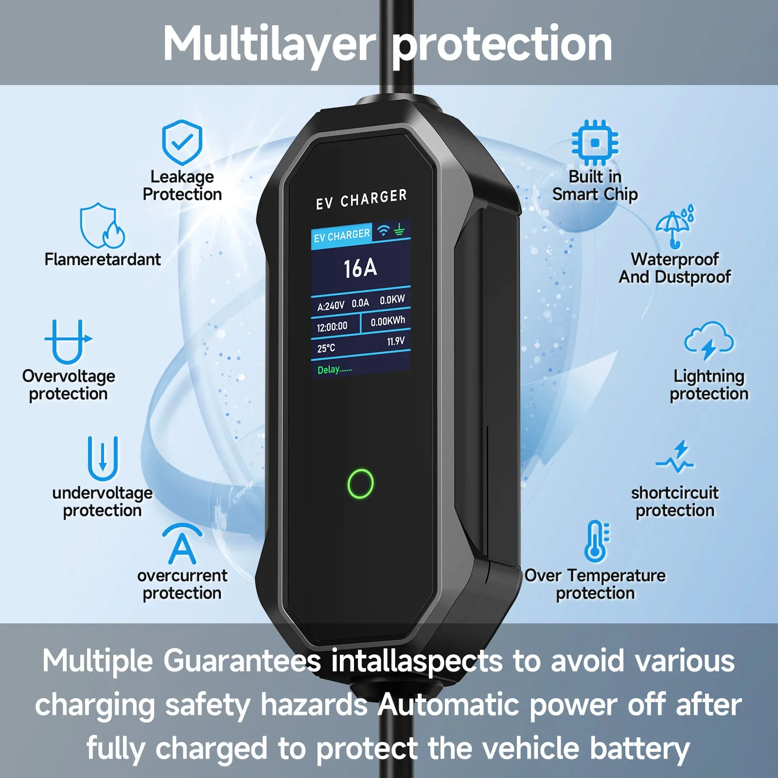AFEEV Przenośna ładowarka EV t – Type 2 Portable Ev Charger 11Kw Cee recenzja i cena